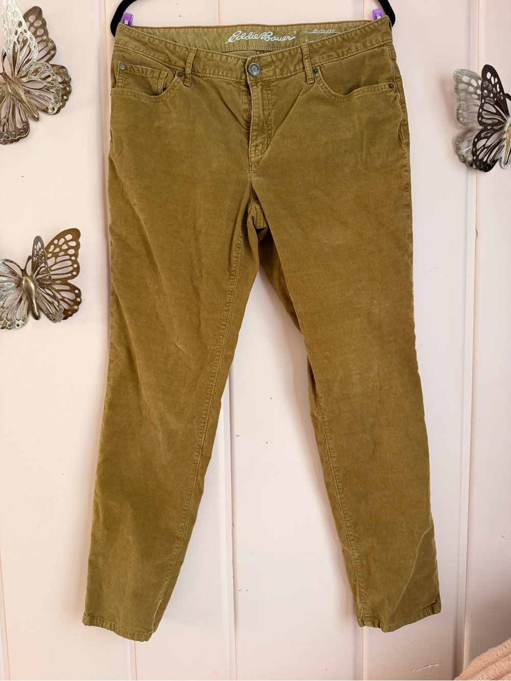 Eddie Bauer Boyfriend Slim Corduroy Straight-Leg Pants sz10